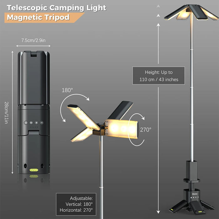 Bright Magnetic LED Lantern for Outdoor Adventures
