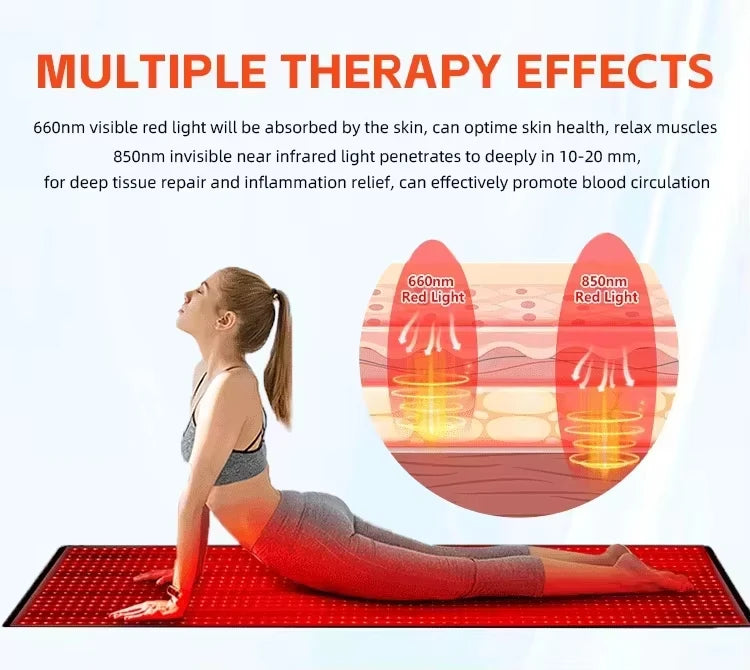Red Light Yoga Mat for Relaxation and Muscle Recovery