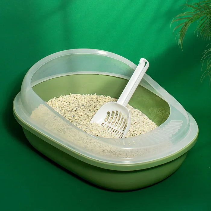 Large Cat Litter Box 50cm Plastic Tray for Easy Cleaning and Odour Control