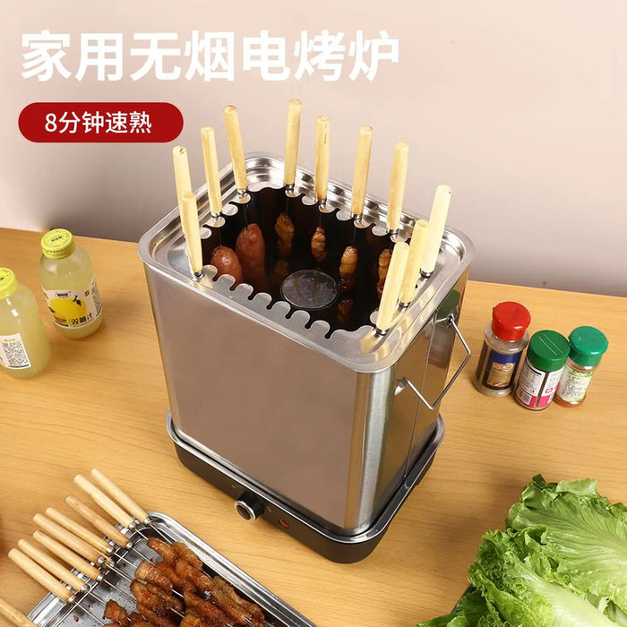 Stainless Steel 800W A - Household BBQ Grill Skewer Machine