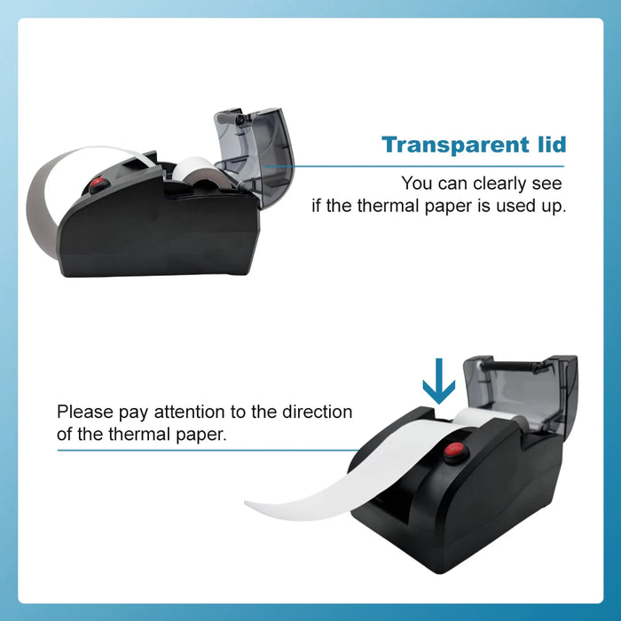Queue Ticket Dispenser Thermal Printer - High-Speed Printing, PC Editable Text