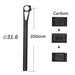 Package contents: carbon fibre bike seat post, saddle clamp, titanium screws