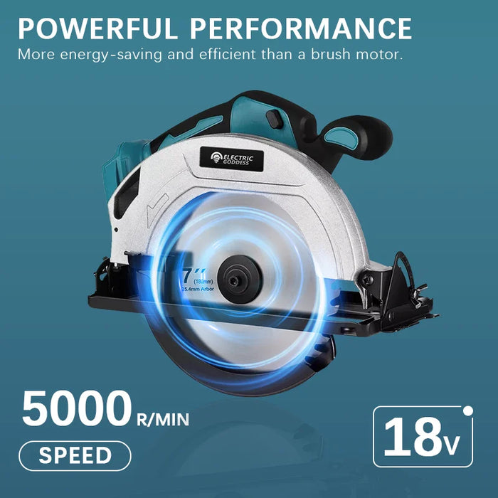 Compact and lightweight circular saw for easy handling and maneuverability