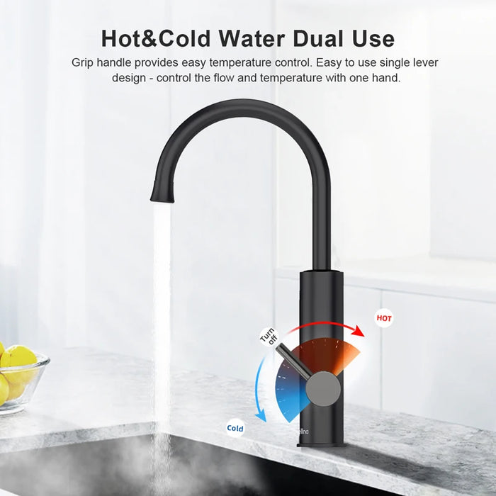 Waterproof Digital Kitchen Faucet with Fast Heating