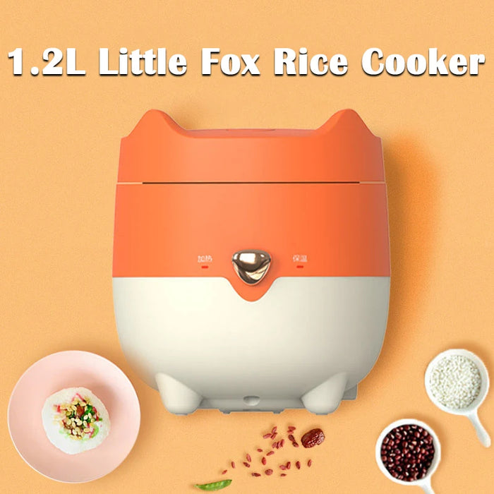 1.2L Mini Rice Cooker with Non-Stick Inner Pot