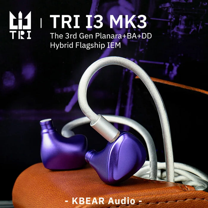 Premium 3-Driver Hybrid Wired Earphones for High-Fidelity Sound