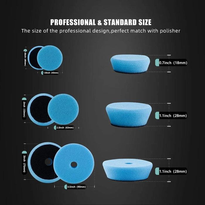 32Pcs T-Shape Car Detail Polishing Pads - Wool Buffing Pads for Car Polisher & Electric Drill (1 Set-M16 Thread) - FLUXA