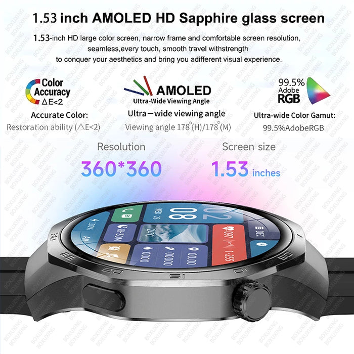 .53" AMOLED GPS Smartwatch with NFC and Bluetooth Call