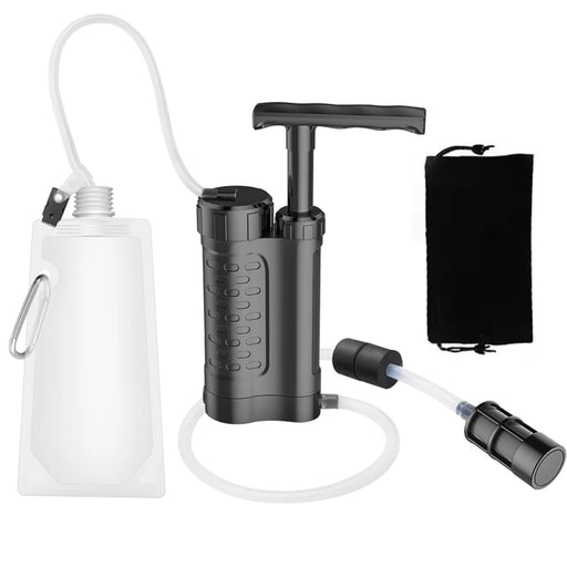 Water Purifier Pump Black 001 Micron Outdoor Filtration System for Camping Hiking