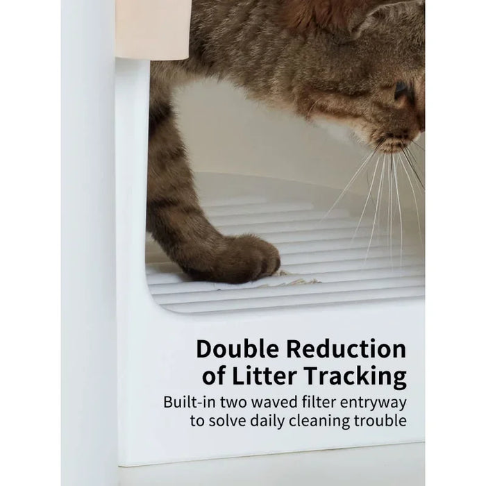 Stylish Odor-Free Cat Litter Box for Indoor Use Green
