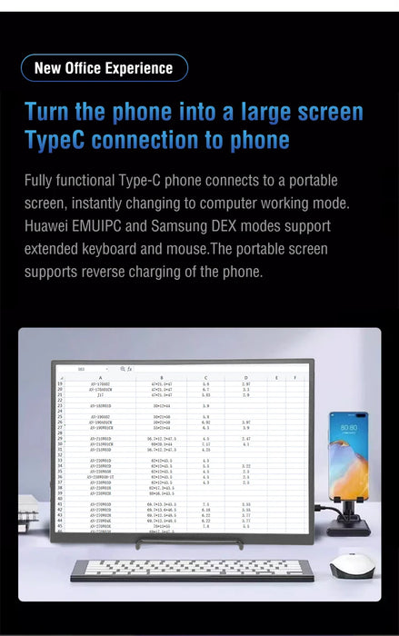 10.5-Inch Portable Monitor 1280P HDR Display for Laptop or Console