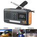 Portable Solar Powered DAB/FM Radio with Hand Crank, USB Charging, Bluetooth Speaker, LED Flashlight, SOS, and Power Bank - FLUXA