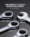 16 Metric Sizes Ratcheting Wrenches with Convenient Organizer Rack