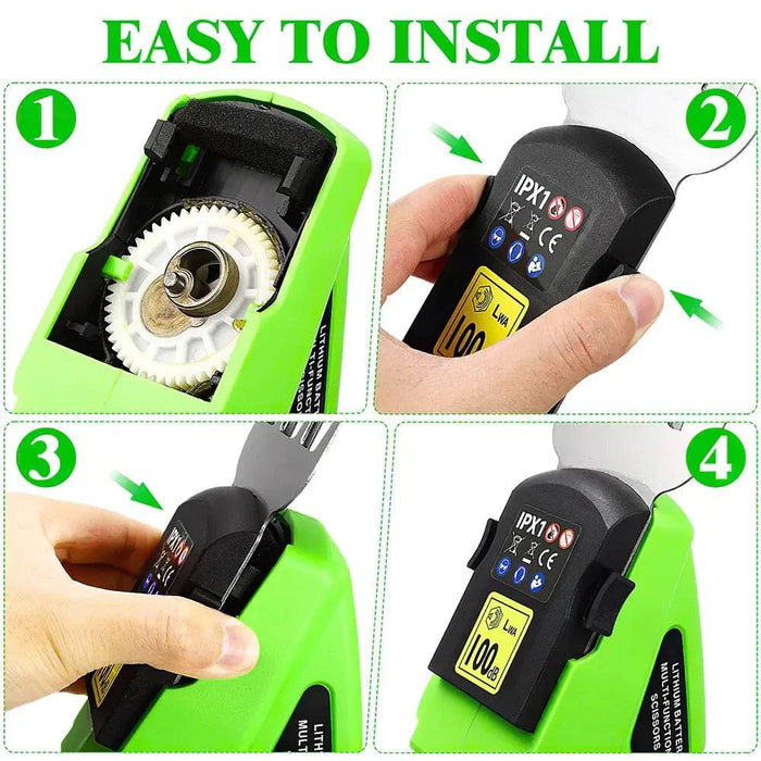 7.2V Cordless 2-in-1 Electric Hedge Trimmer & Grass Shears - FLUXA