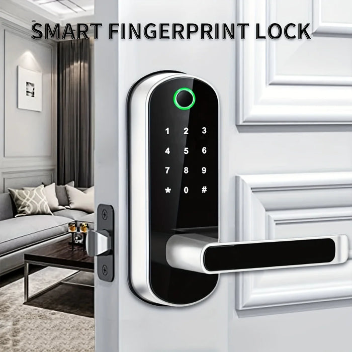 Secure and durable fingerprint door lock with 360-degree scanning
