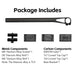 Carbon bike seat post 309x350 mm designed for both mountain and road bikes