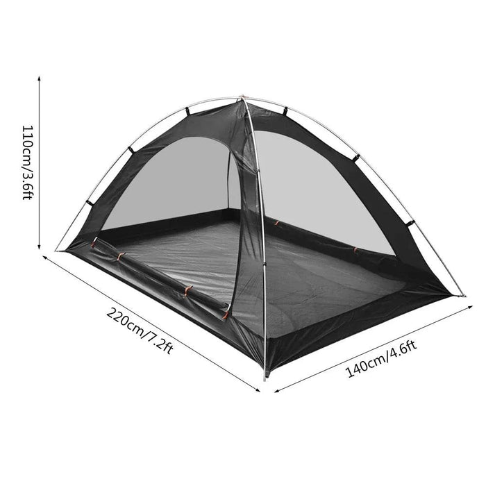 Secure Stability 2-Person Ultralight Mosquito Net Tent with Ground Nails to Anchor Against Wind