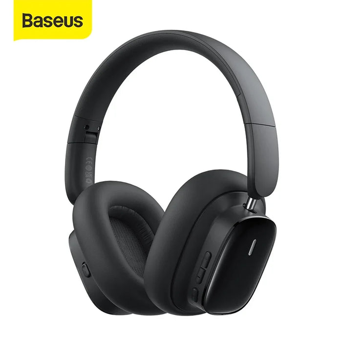 Black Bluetooth 5.3 Headphones with Noise Cancellation and Dual Mode