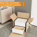 Modern white bedside table with drawers for stylish bedroom storage