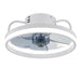 Modern LED Ceiling Fan with Two-Way Blade, Timer, Remote & Tri-Color Light (White) - Stylish and functional ceiling fan with LED light, remote control