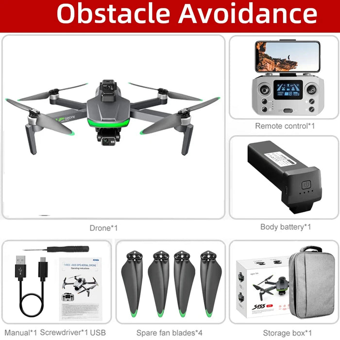 Foldable Brushless Drone with 8K Dual Cameras, 5G FPV
