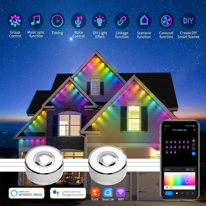 Smart RGBIC Outdoor Lights with WiFi Control