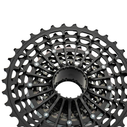 Ultra-lightweight 127g road bike cassette with advanced tooth profile for quiet, precise gear changes