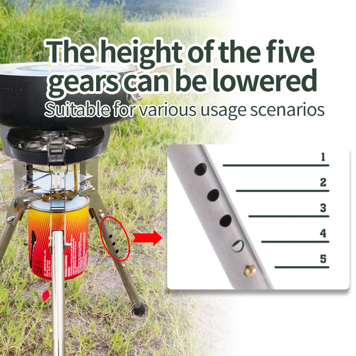 Adjustable Outdoor Propane Burner 8400W Foldable Cooking Stove