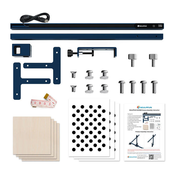 High-Resolution 5MP Laser Engraver Camera 120° Lens, Image Tracing & Accurate Material Alignment