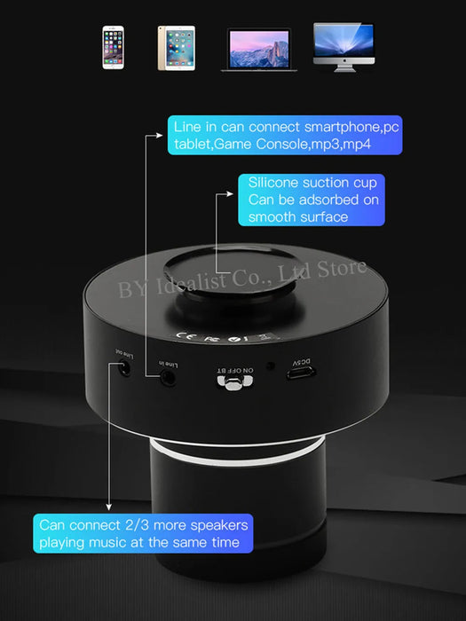 Smart Metal Speaker with Touch Controls and 360° Sound