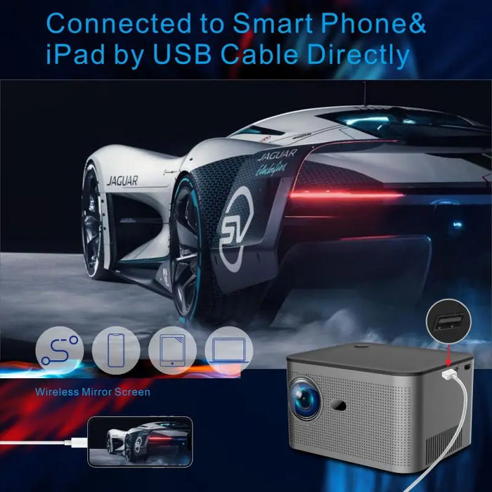 4K Smart Projector with Wi-Fi and Bluetooth