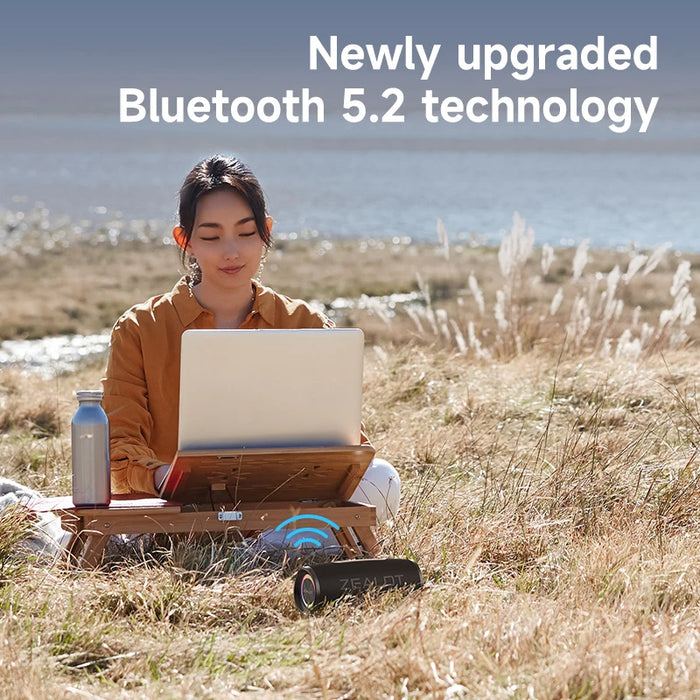 Portable 12H Bluetooth Speaker with IPX6 Waterproof Audio
