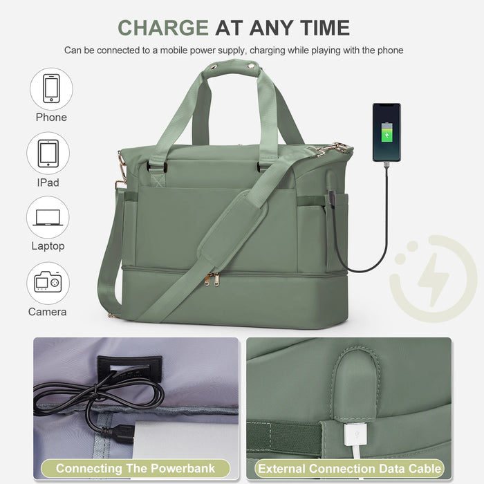 Army green waterproof lightweight travel crossbody handbag for on-the-go convenience