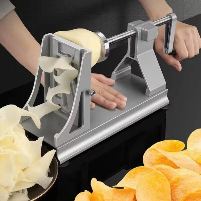 Potato shredder with sharp rust-resistant stainless steel blades