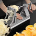 Potato shredder with sharp rust-resistant stainless steel blades