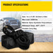 Heavy Duty Kinetic Recovery Tow Rope 15200kg Double Braided Nylon with Protective Sleeves - Black - Durable and strong recovery tow rope for heavy duty use