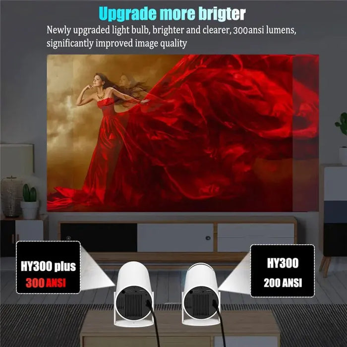 Portable 4K Android Mini Projector with WiFi & Bluetooth