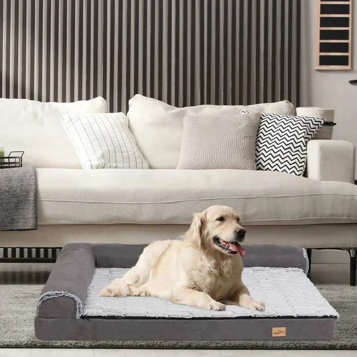 Waterproof Lining L-Shape Dog Bed for easy maintenance