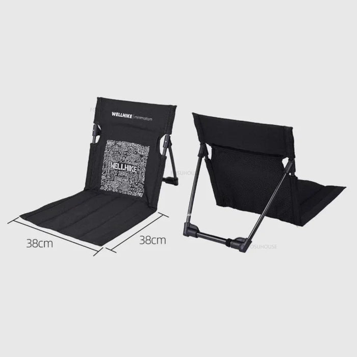 Portable Folding Outdoor Chair – Lightweight Wicker Beach Seat B-Khaki