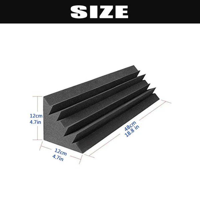 12x12x48cm black acoustic foam bass traps for enhanced audio performance