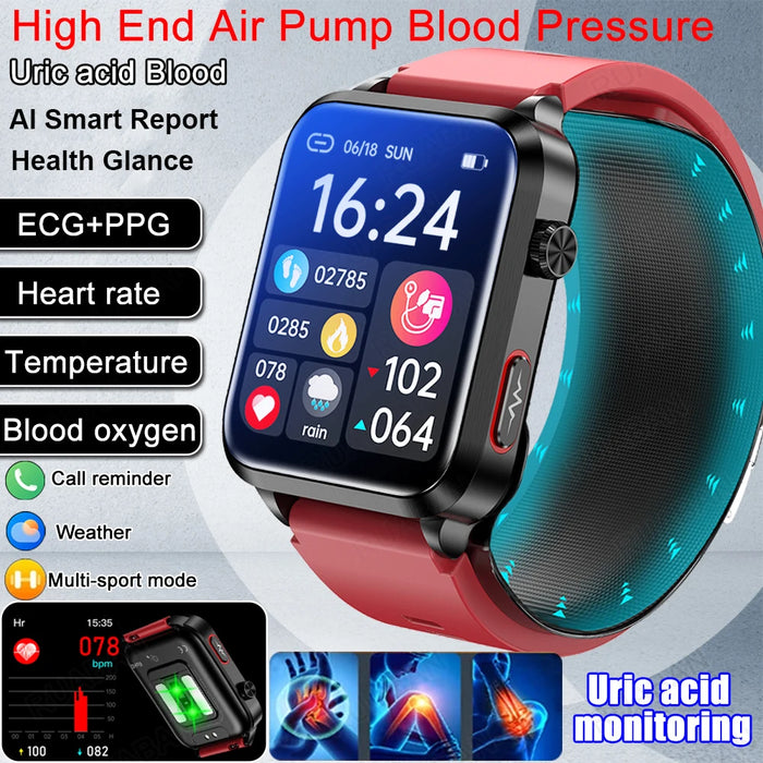 Air Pump Smartwatch with Blood Oxygen & Fitness Tracking