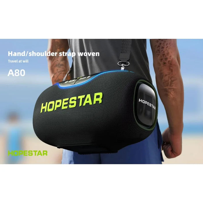 Portable Bluetooth 350W Speaker with Subwoofer & LED Lights Black