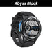 GPS Smartwatch package with silicone strap, charging cable, and manual
