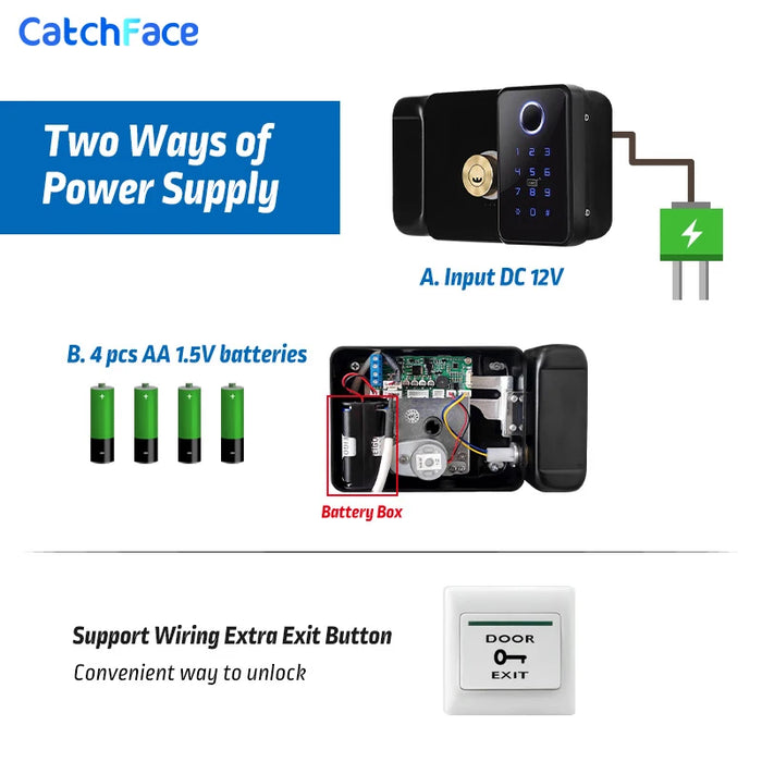 Outdoor Bluetooth Door Lock with Dual System Access