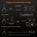 Comfortable over-ear green gaming headset with detachable mic and touch controls