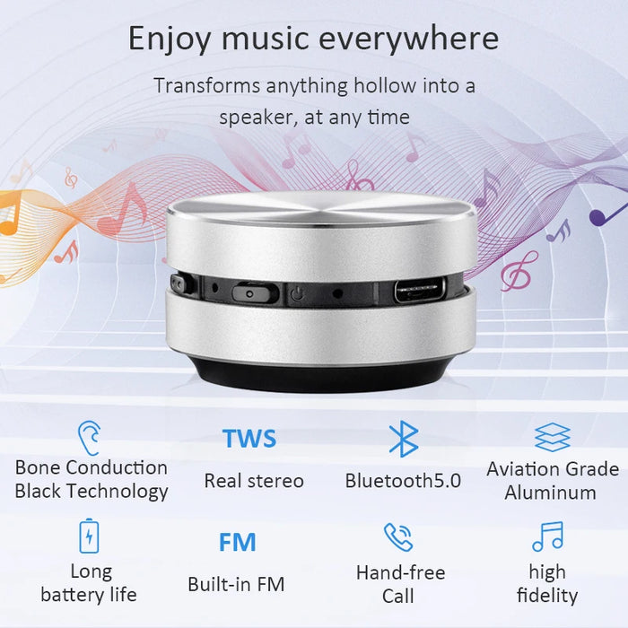 Bone conduction speaker with 3D surround, immersive, and live sound modes
