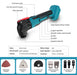 Multi-functional woodworking tool compatible with 18V/21V battery systems