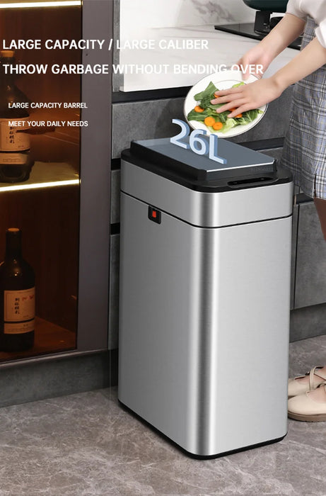 50L Automatic Induction Trash Can for Kitchen or Bathroom