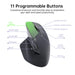 Ergonomic mouse with 11 programmable buttons for custom commands and shortcuts