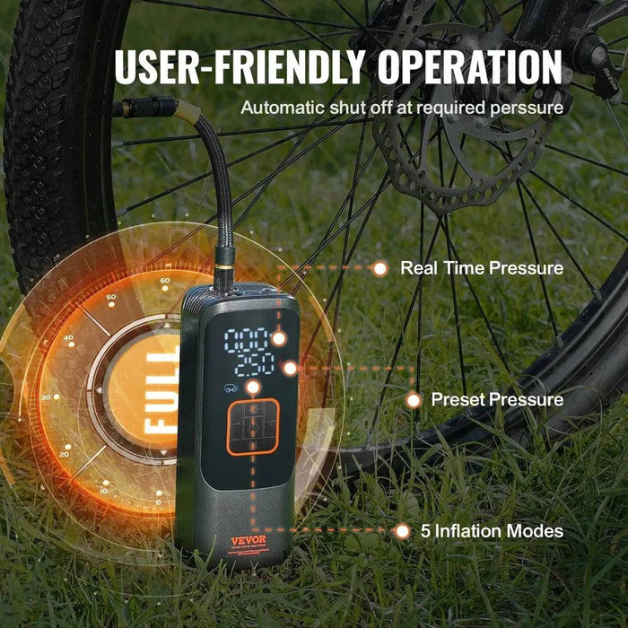 Portable Rechargeable Air Compressor Tire Pump - FLUXA